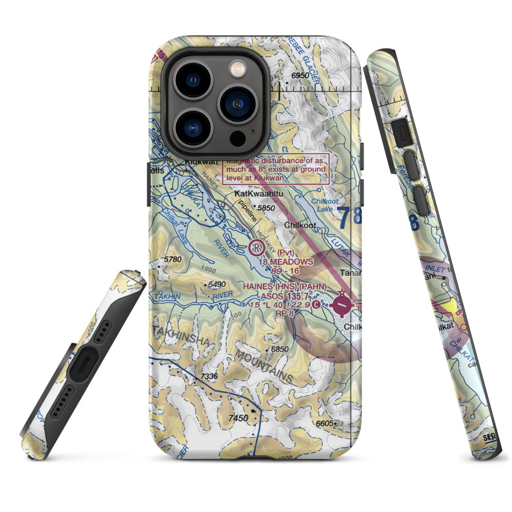 18 Meadows Aerodrome (18AA) VFR Sectional  Tough iPhone Case iPhone 14 Pro Max model shown