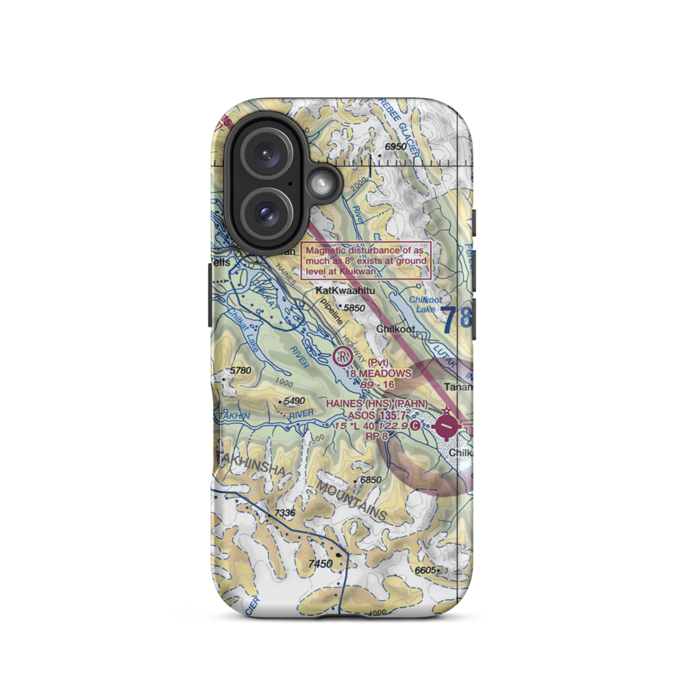 18 Meadows Aerodrome (18AA) VFR Sectional  Tough iPhone Case iPhone 16 model shown