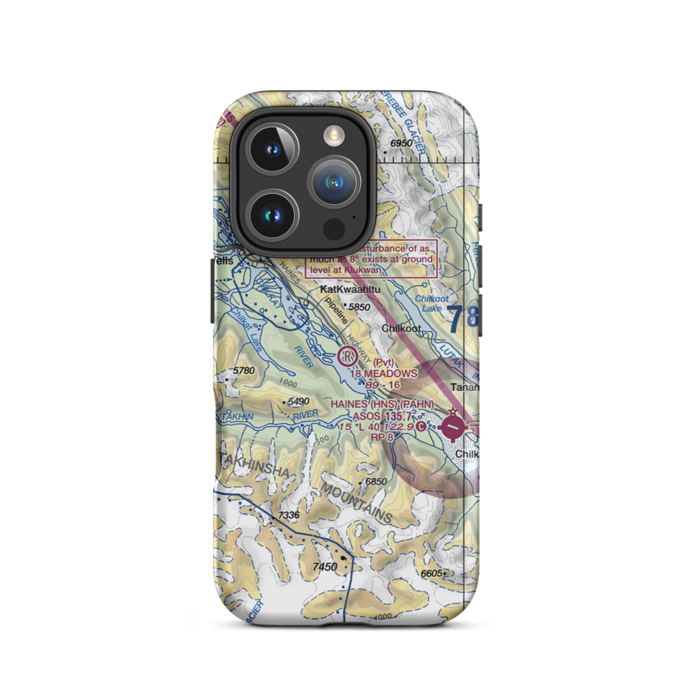 18 Meadows Aerodrome (18AA) VFR Sectional  Tough iPhone Case iPhone 16 Pro model shown