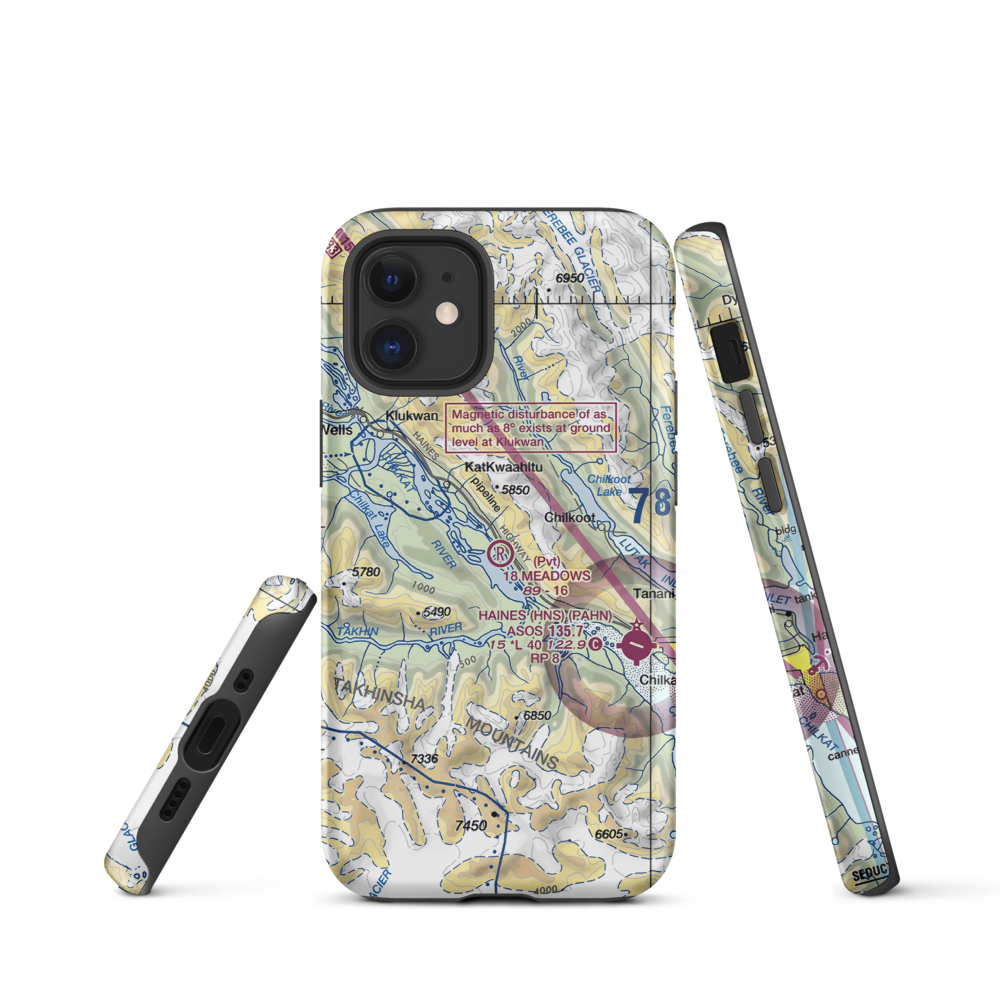 18 Meadows Aerodrome (18AA) VFR Sectional  Tough iPhone Case iPhone 12 mini model shown