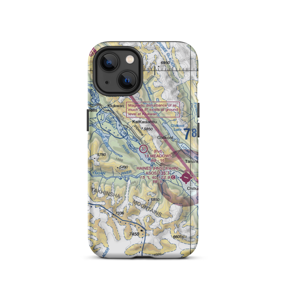 18 Meadows Aerodrome (18AA) VFR Sectional  Tough iPhone Case iPhone 13 model shown