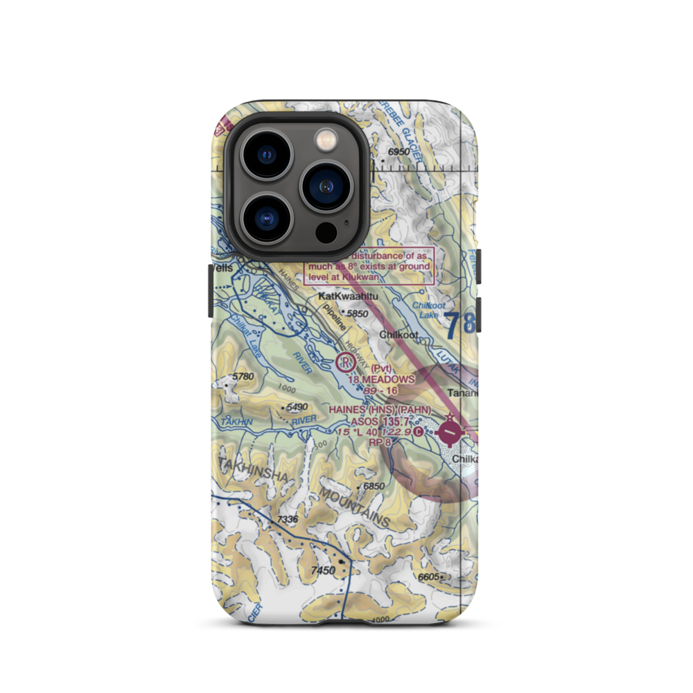 18 Meadows Aerodrome (18AA) VFR Sectional  Tough iPhone Case iPhone 13 Pro model shown