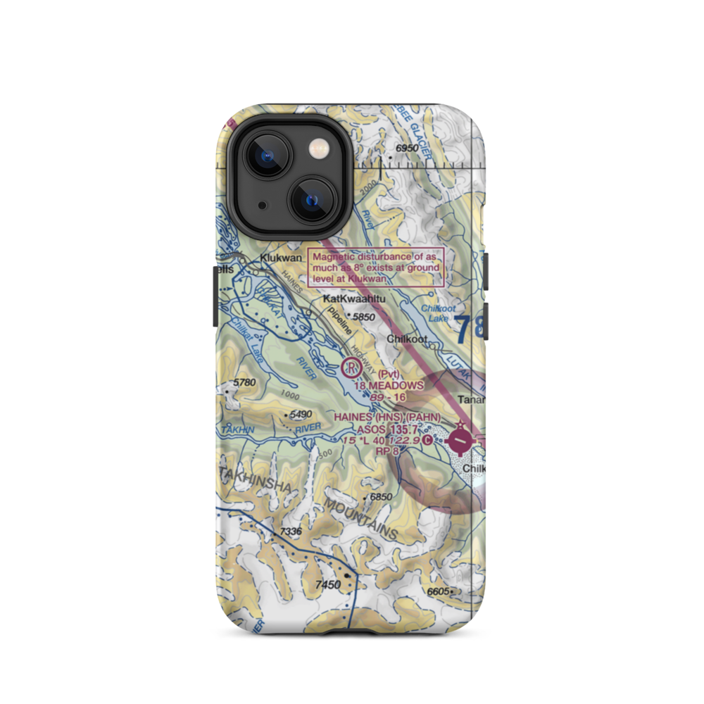 18 Meadows Aerodrome (18AA) VFR Sectional  Tough iPhone Case iPhone 14 model shown