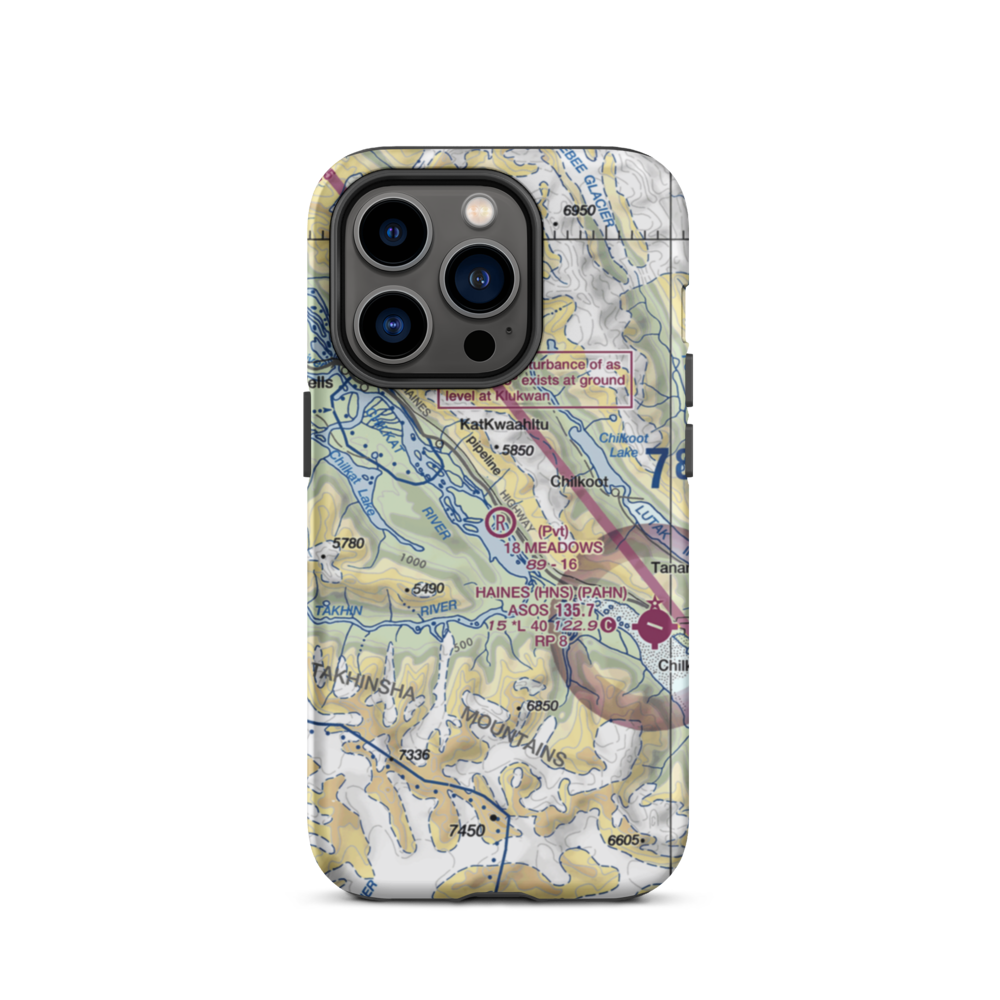 18 Meadows Aerodrome (18AA) VFR Sectional  Tough iPhone Case iPhone 14 Pro model shown