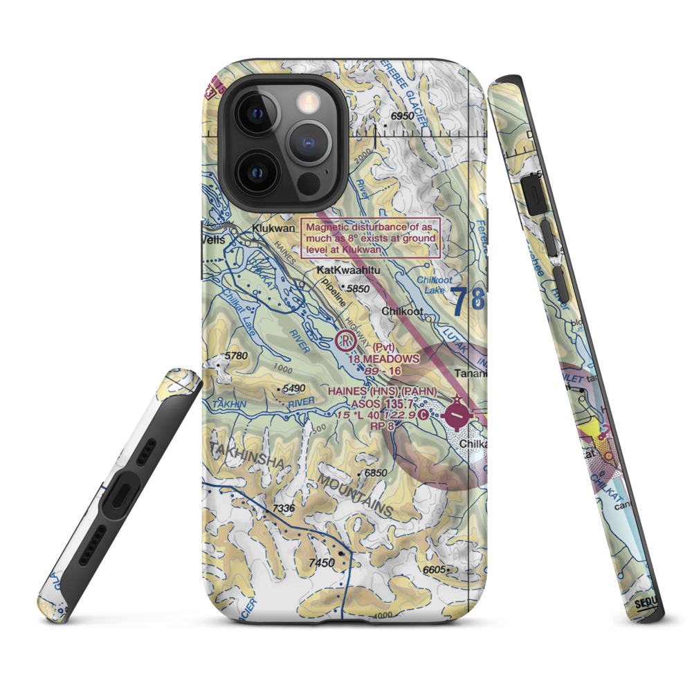 18 Meadows Aerodrome (18AA) VFR Sectional  Tough iPhone Case iPhone 12 Pro Max model shown