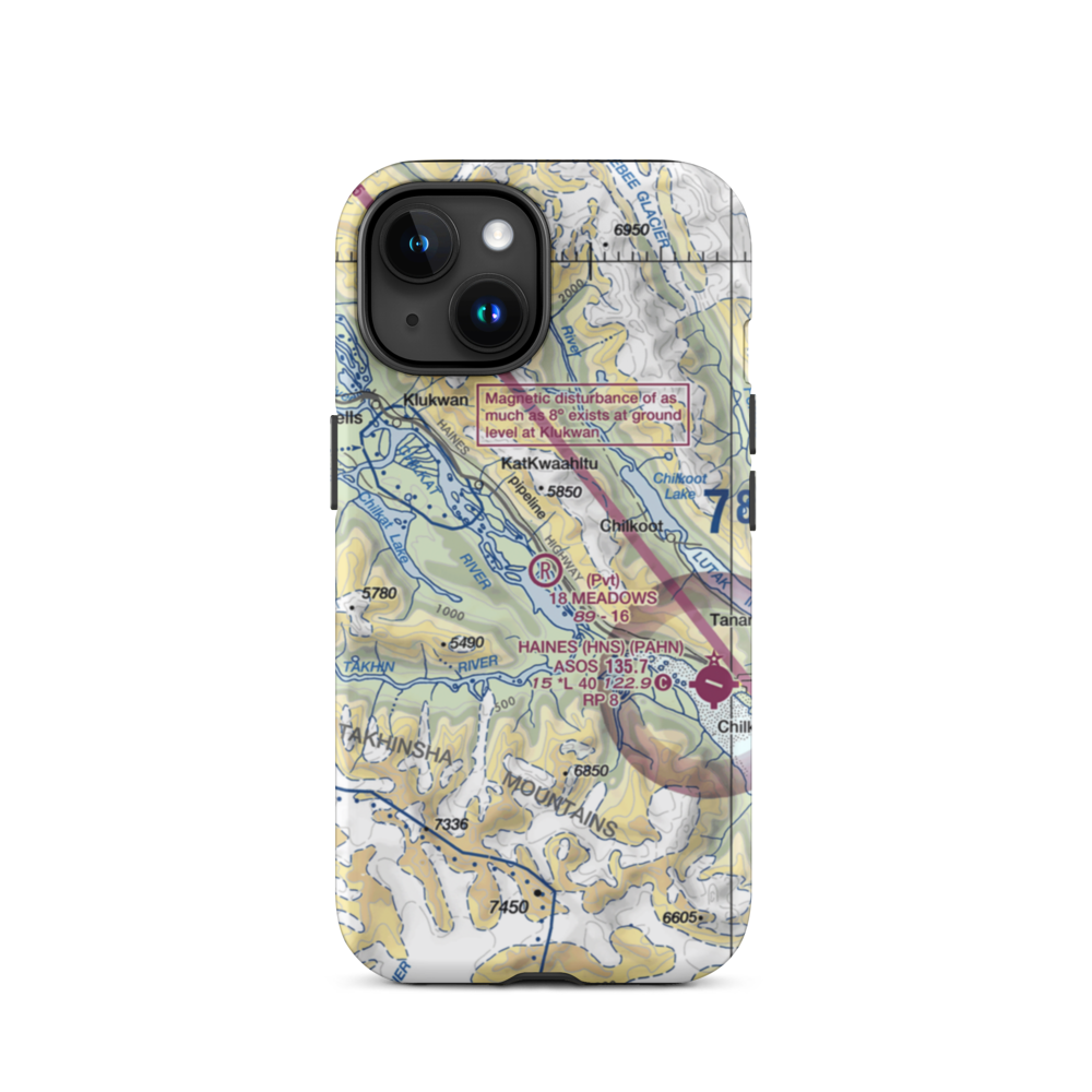 18 Meadows Aerodrome (18AA) VFR Sectional  Tough iPhone Case iPhone 15 model shown
