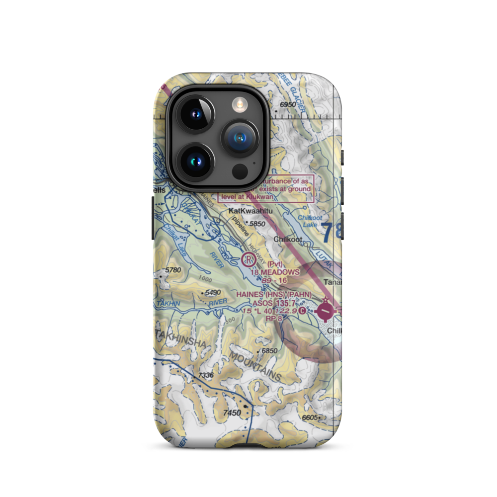 18 Meadows Aerodrome (18AA) VFR Sectional  Tough iPhone Case iPhone 15 Pro model shown