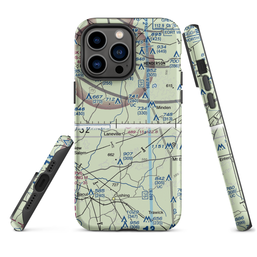 2C Ranch Airport (10TS) VFR Sectional  Tough iPhone Case iPhone 14 Pro Max model shown
