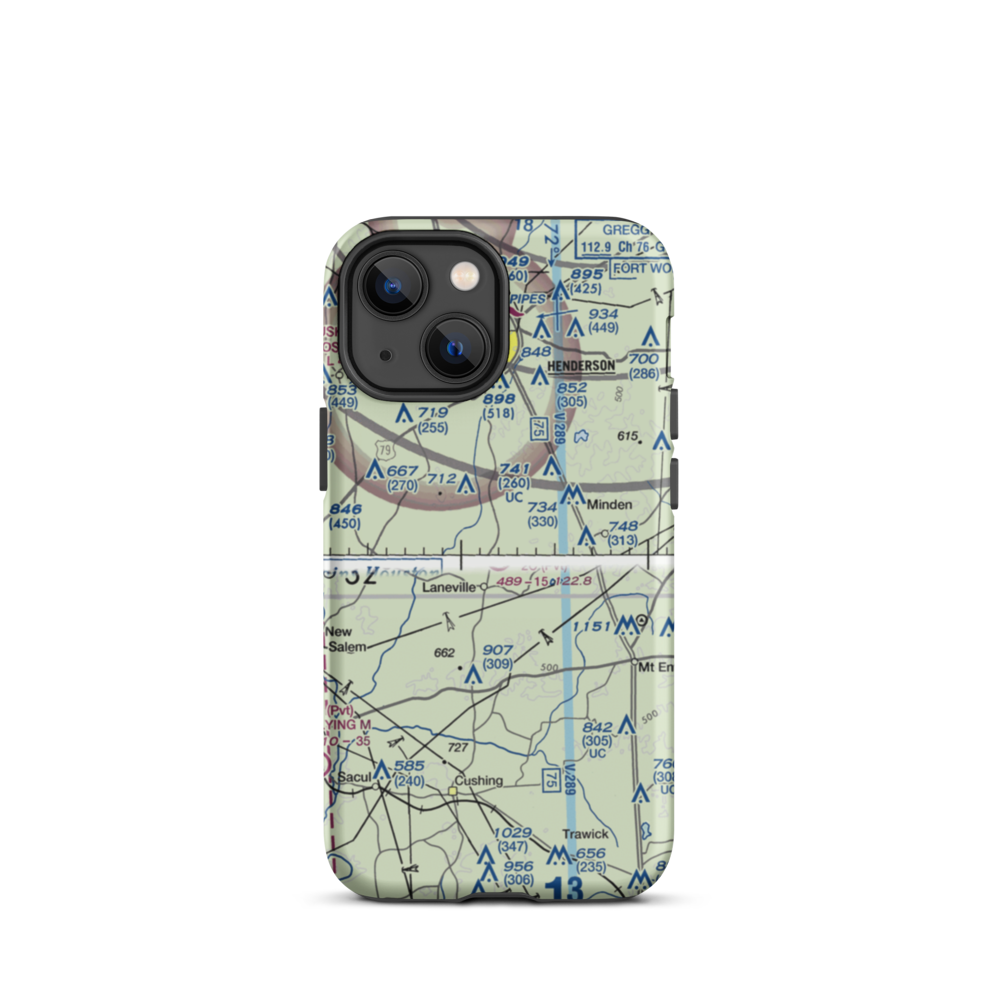 2C Ranch Airport (10TS) VFR Sectional  Tough iPhone Case iPhone 13 mini model shown