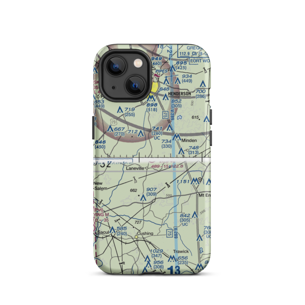 2C Ranch Airport (10TS) VFR Sectional  Tough iPhone Case iPhone 13 model shown