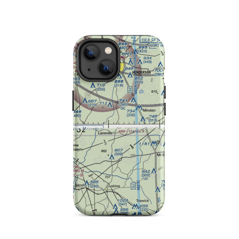 2C Ranch Airport (10TS) VFR Sectional  Tough iPhone Case iPhone 14 model shown
