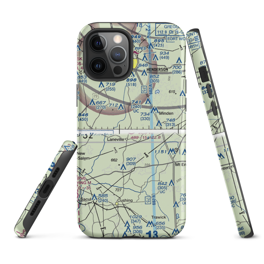 2C Ranch Airport (10TS) VFR Sectional  Tough iPhone Case iPhone 12 Pro Max model shown
