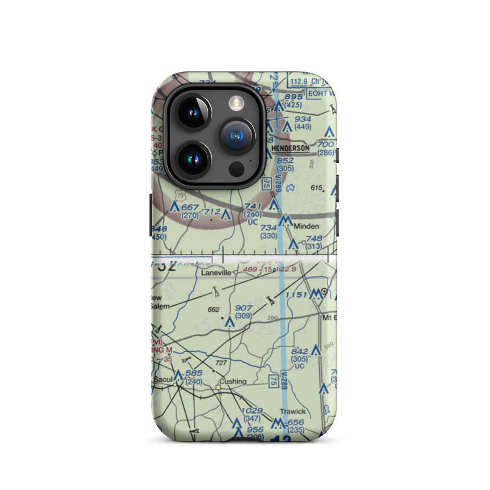 2C Ranch Airport (10TS) VFR Sectional  Tough iPhone Case iPhone 15 Pro model shown