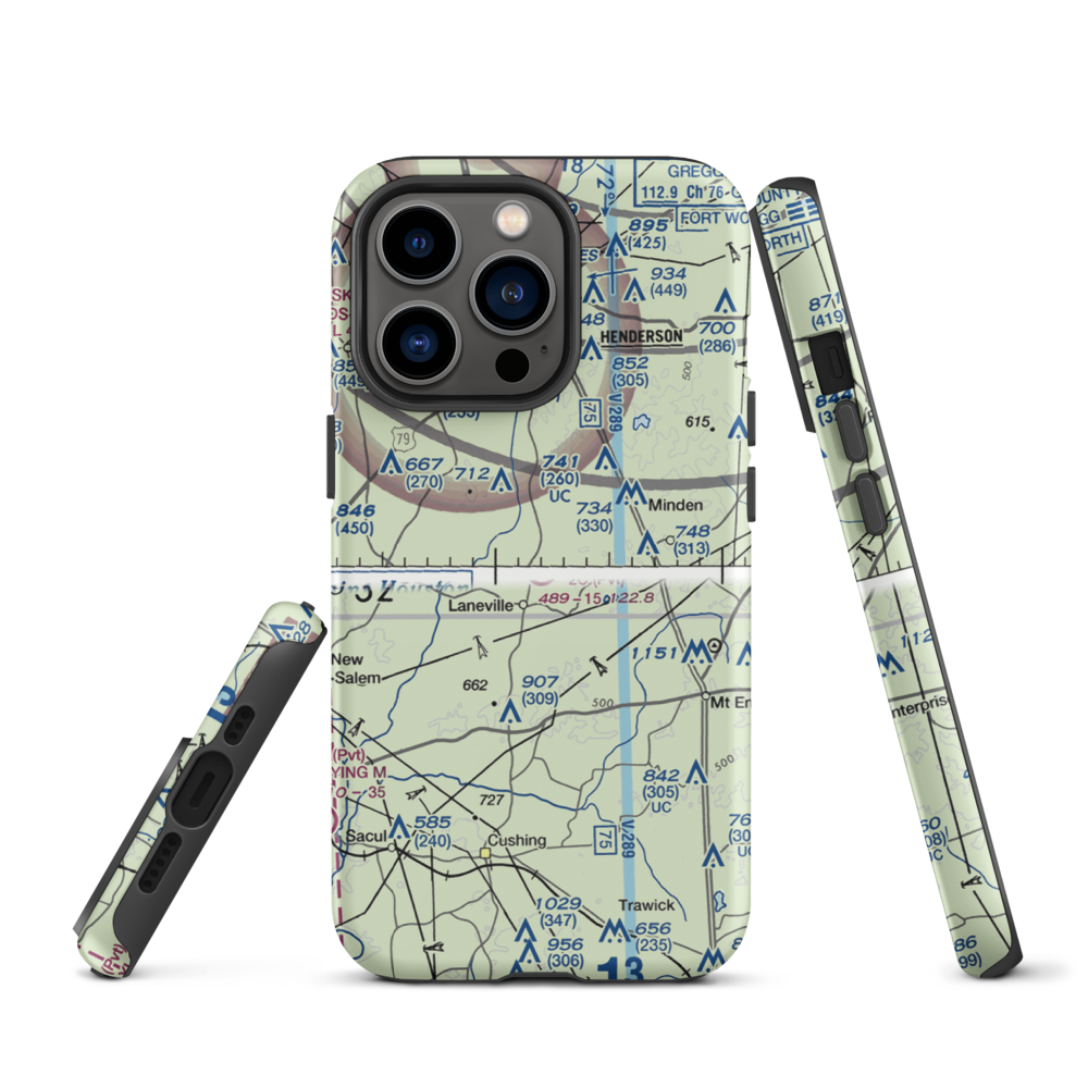 2C Ranch Airport (10TS) VFR Sectional  Tough iPhone Case iPhone 13 Pro model shown