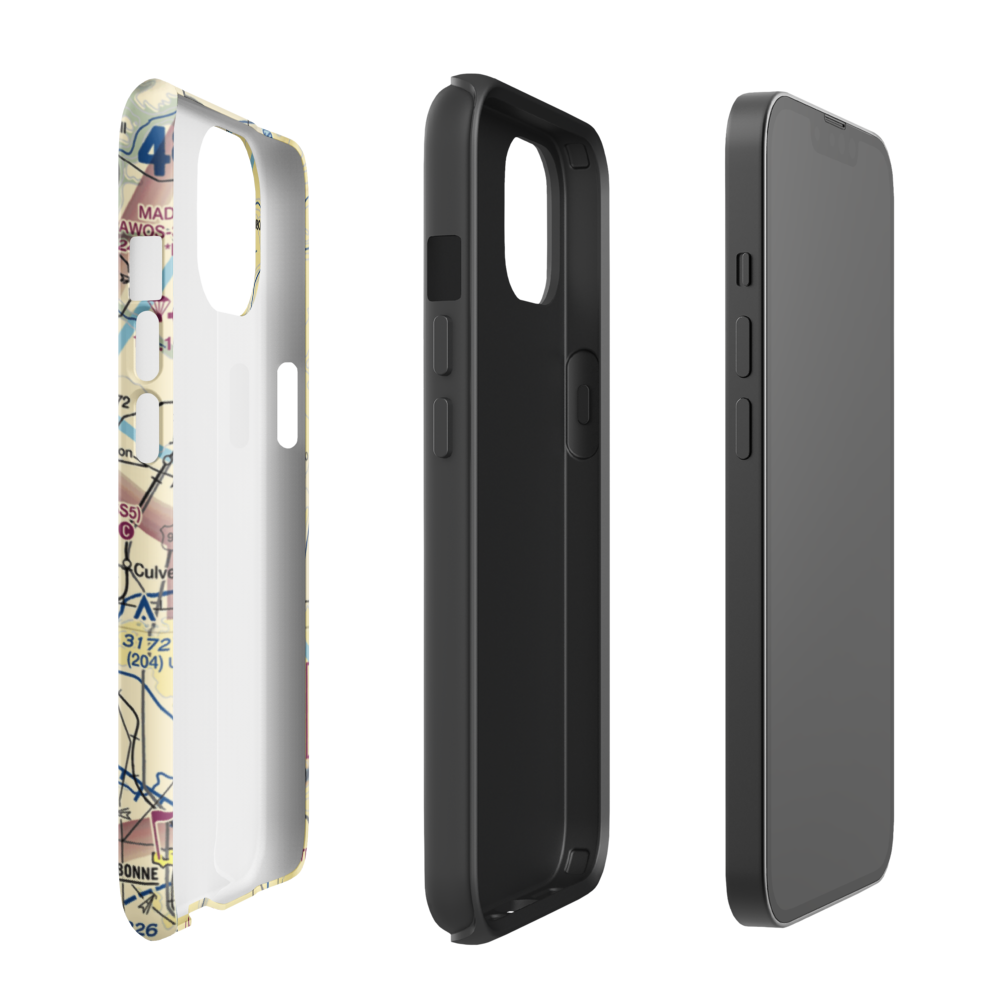 3 Rivers Recreation Area Airport (OG00) VFR Sectional  Tough iPhone Case iPhone 13 model shown