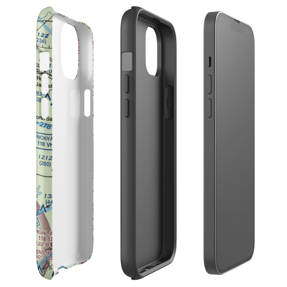 4 Winds Aerodrome (IN45) VFR Sectional  Tough iPhone Case iPhone 14 Plus model shown