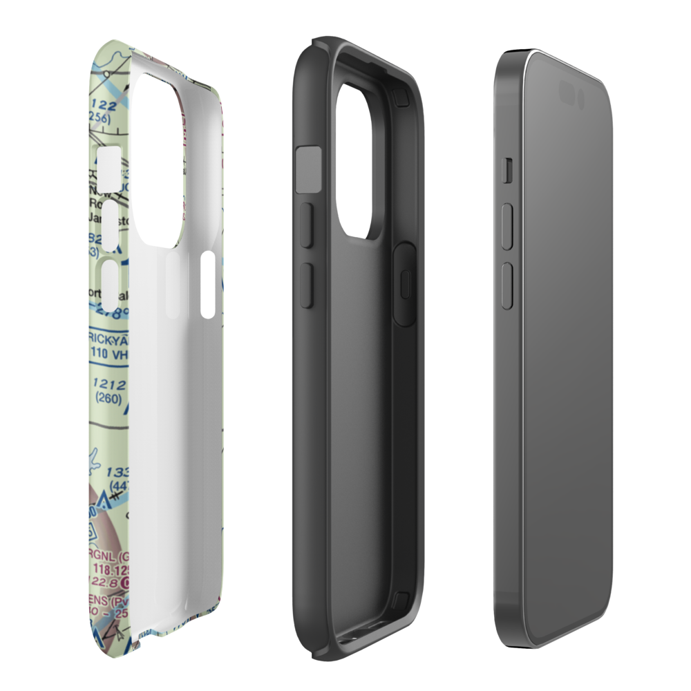 4 Winds Aerodrome (IN45) VFR Sectional  Tough iPhone Case iPhone 14 Pro model shown