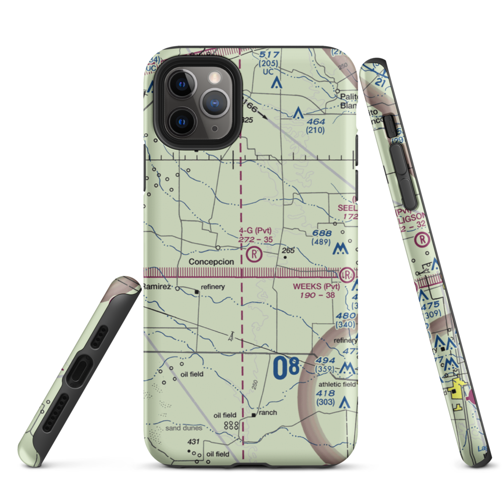 4-G Ranch Airport (XS50) VFR Sectional  Tough iPhone Case iPhone 11 Pro Max model shown