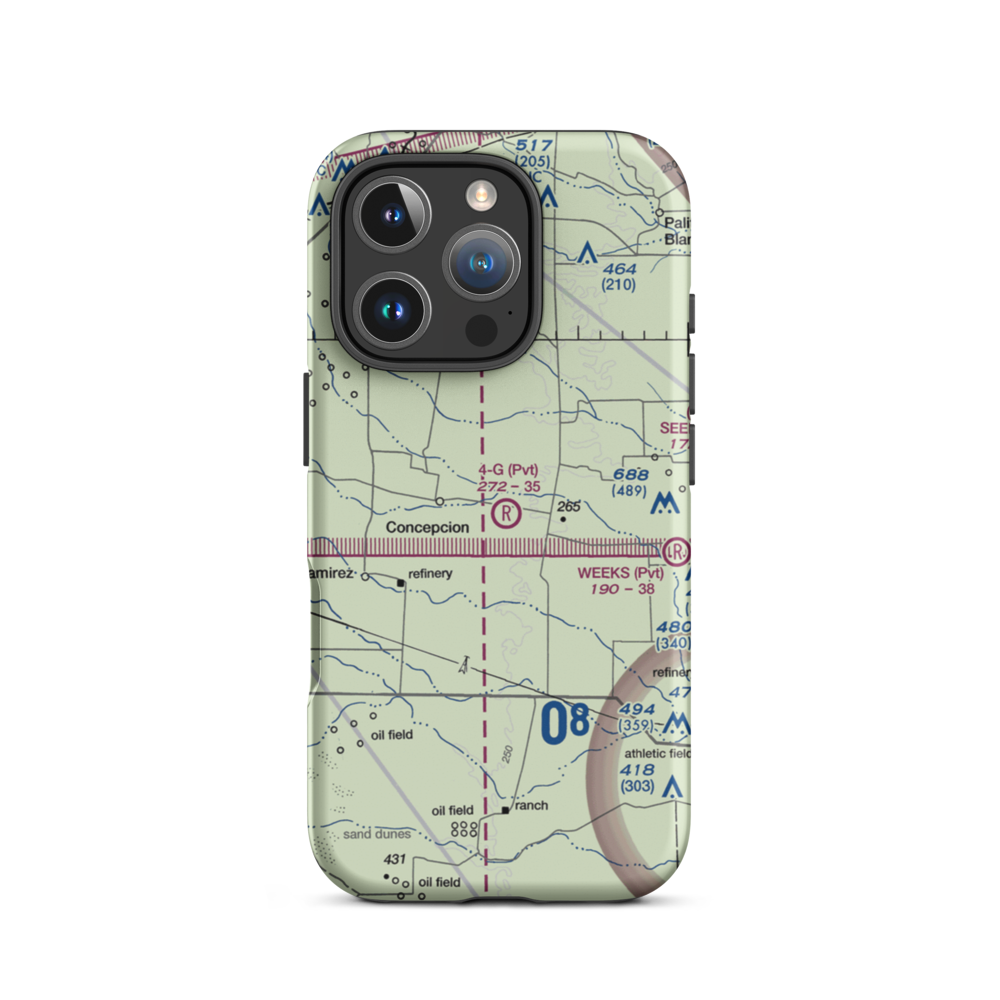 4-G Ranch Airport (XS50) VFR Sectional  Tough iPhone Case iPhone 16 Pro model shown