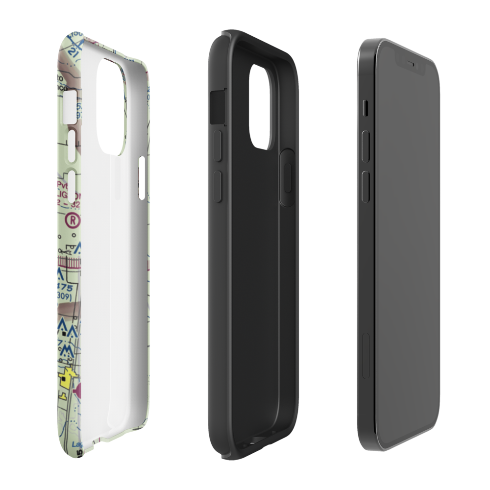 4-G Ranch Airport (XS50) VFR Sectional  Tough iPhone Case iPhone 12 Pro model shown