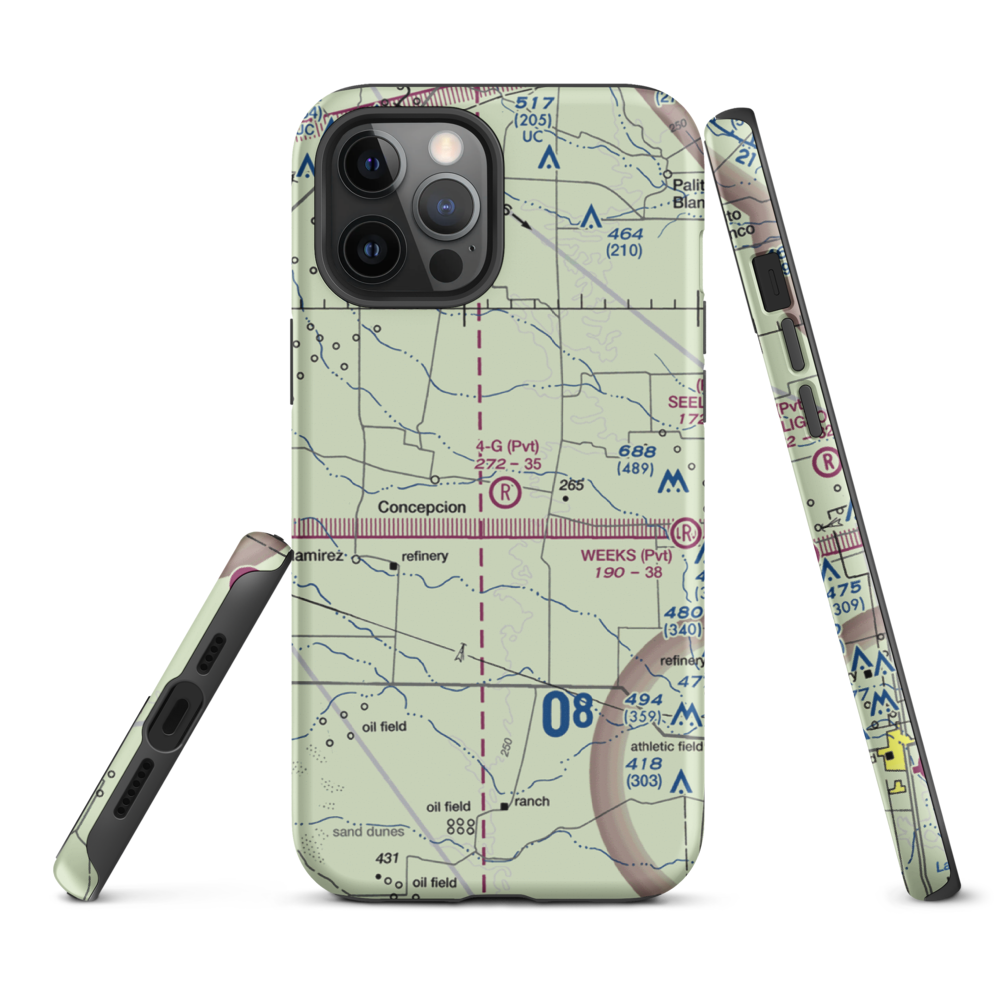 4-G Ranch Airport (XS50) VFR Sectional  Tough iPhone Case iPhone 12 Pro Max model shown