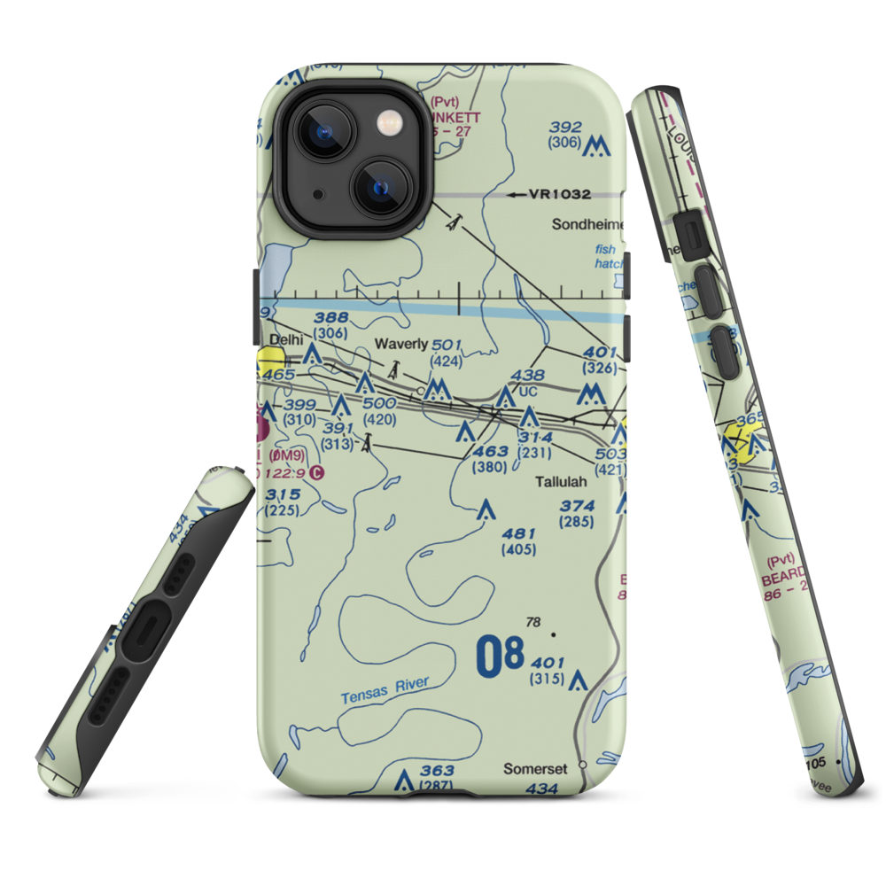 4B Ranch Airport (9LS9) VFR Sectional  Tough iPhone Case iPhone 14 Plus model shown