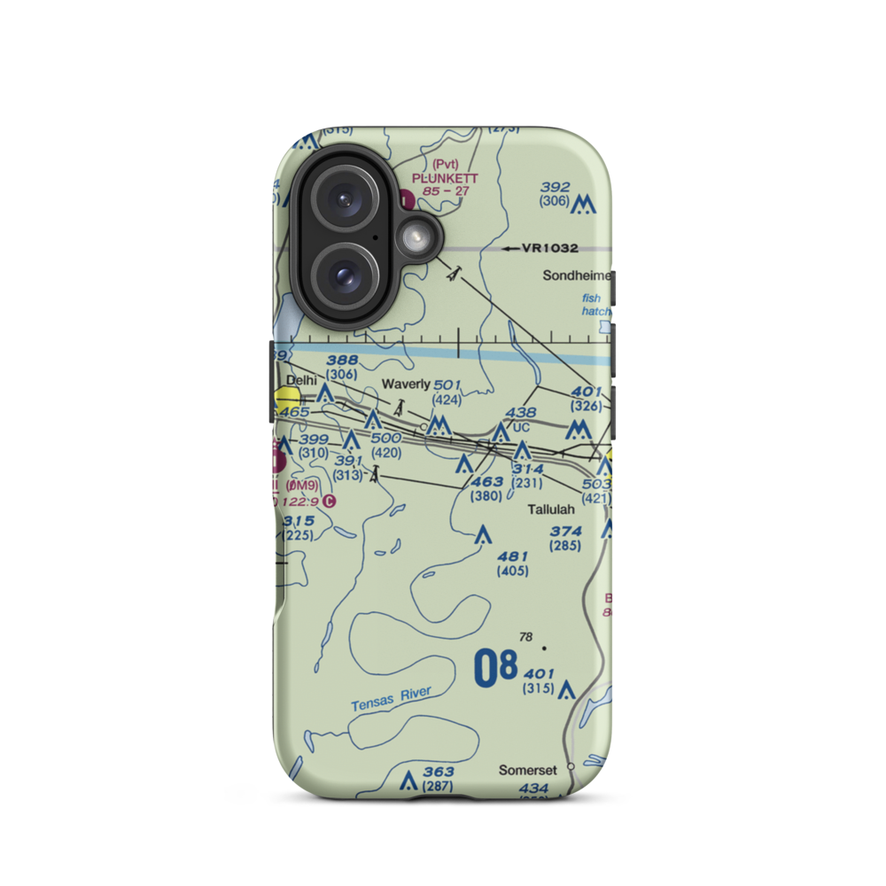 4B Ranch Airport (9LS9) VFR Sectional  Tough iPhone Case iPhone 16 model shown