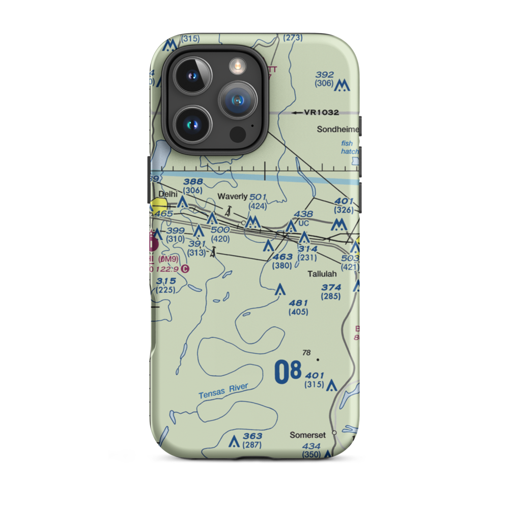 4B Ranch Airport (9LS9) VFR Sectional  Tough iPhone Case iPhone 16 Pro Max model shown