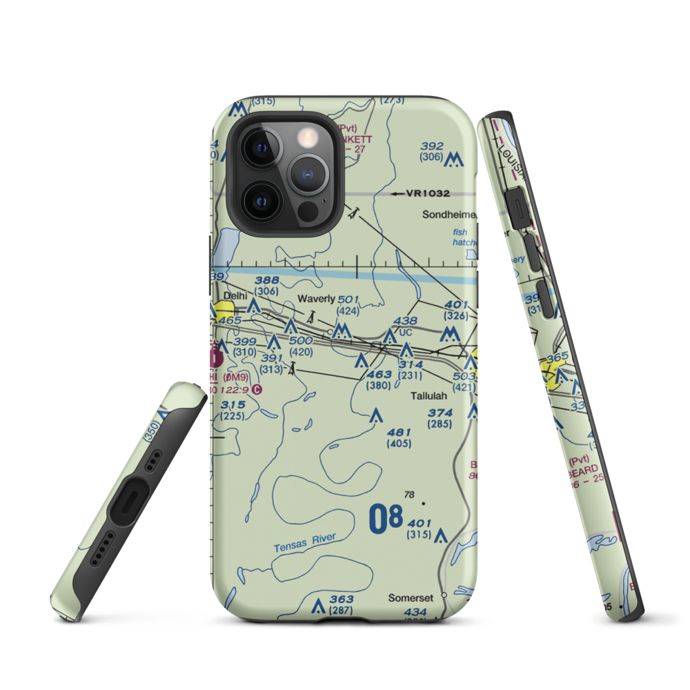 4B Ranch Airport (9LS9) VFR Sectional  Tough iPhone Case iPhone 12 Pro model shown