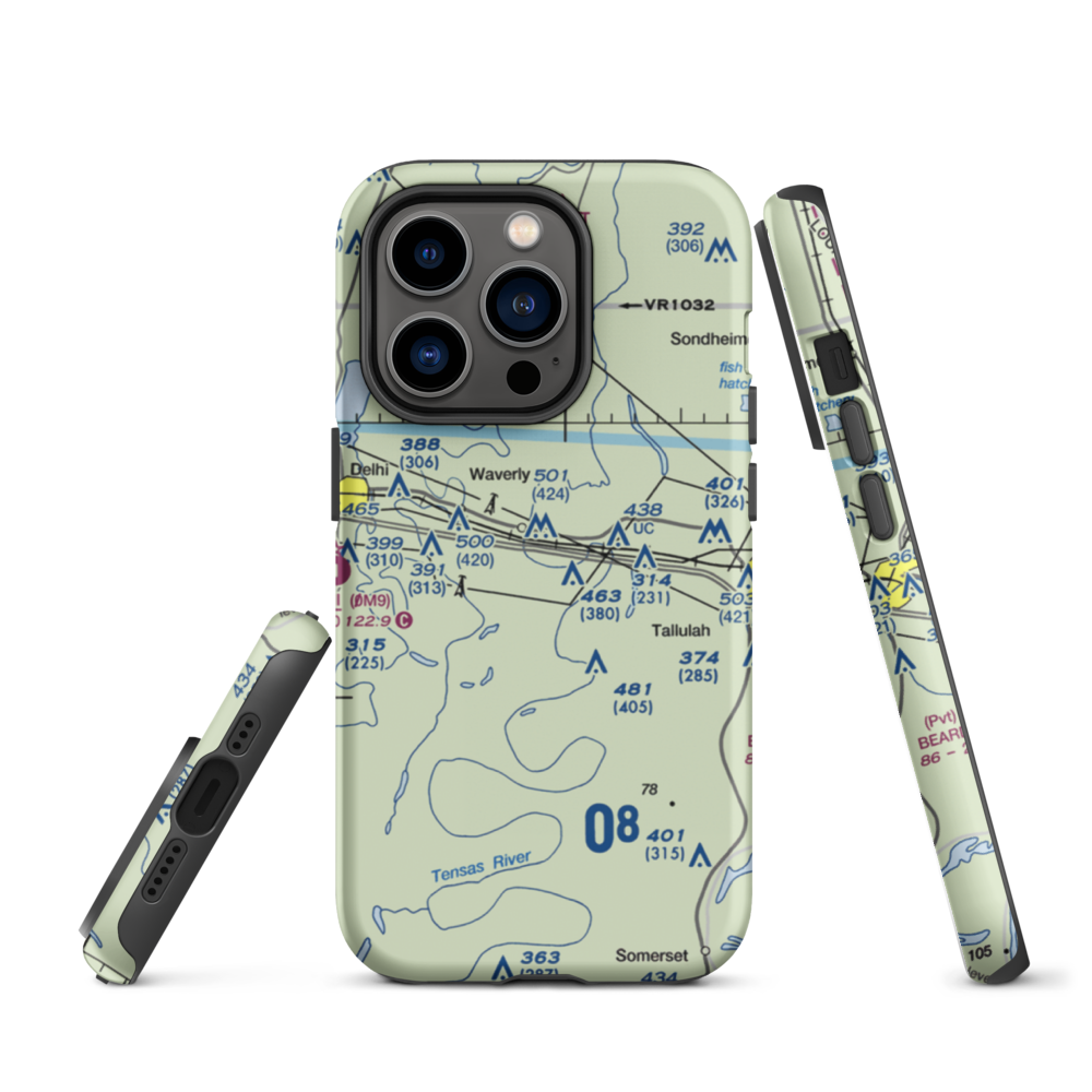 4B Ranch Airport (9LS9) VFR Sectional  Tough iPhone Case iPhone 14 Pro model shown
