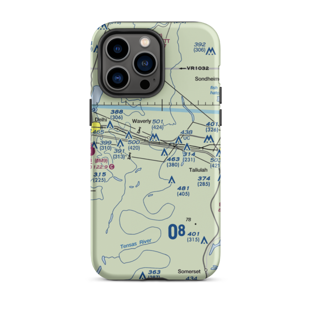 4B Ranch Airport (9LS9) VFR Sectional  Tough iPhone Case iPhone 14 Pro Max model shown