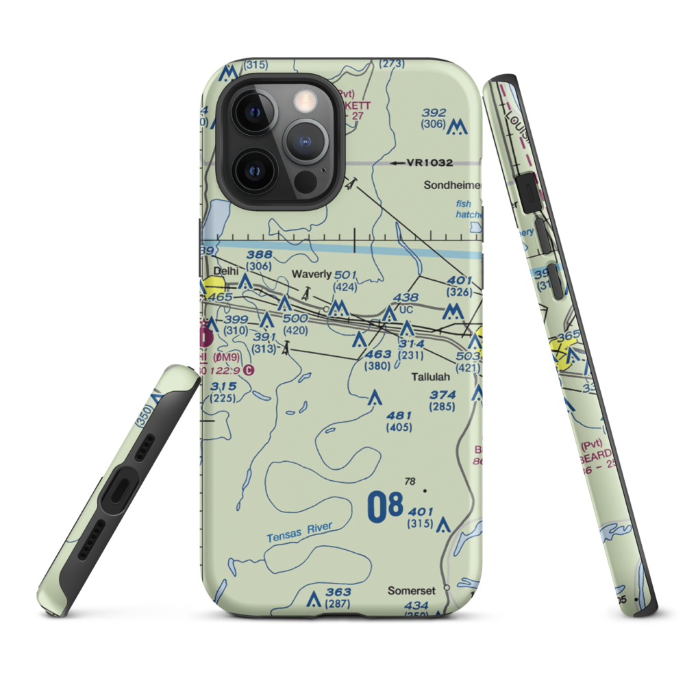 4B Ranch Airport (9LS9) VFR Sectional  Tough iPhone Case iPhone 12 Pro Max model shown