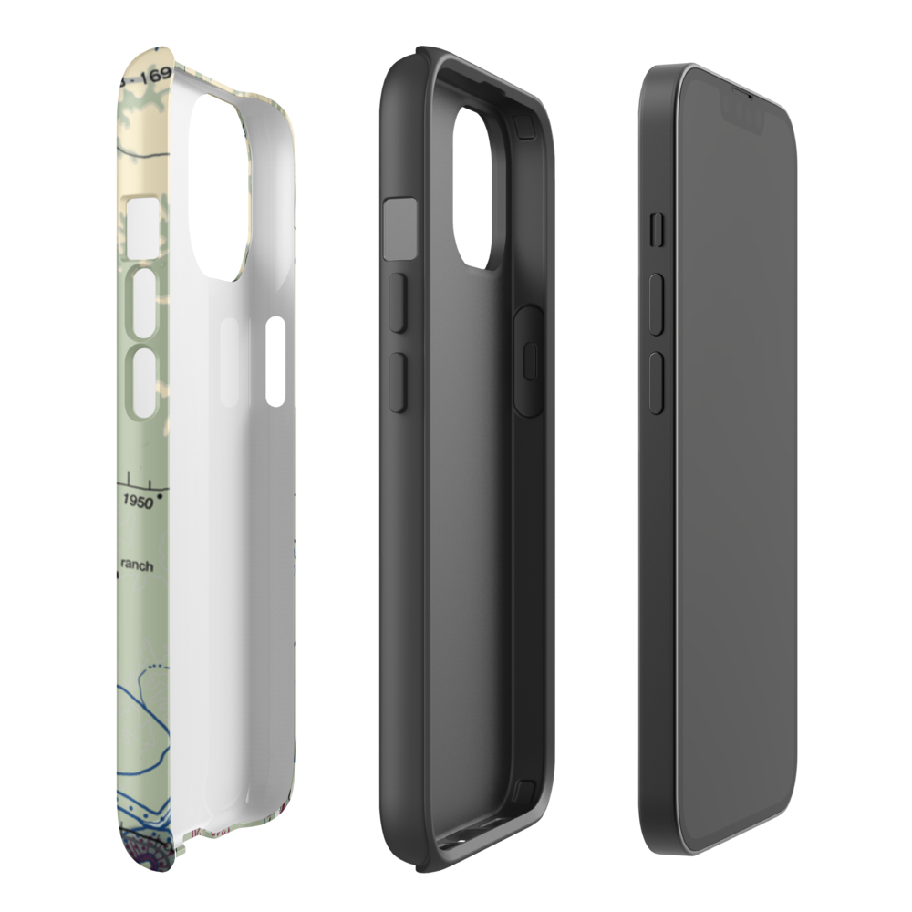 4M Ranch Airfield (48TE) VFR Sectional  Tough iPhone Case iPhone 14 model shown