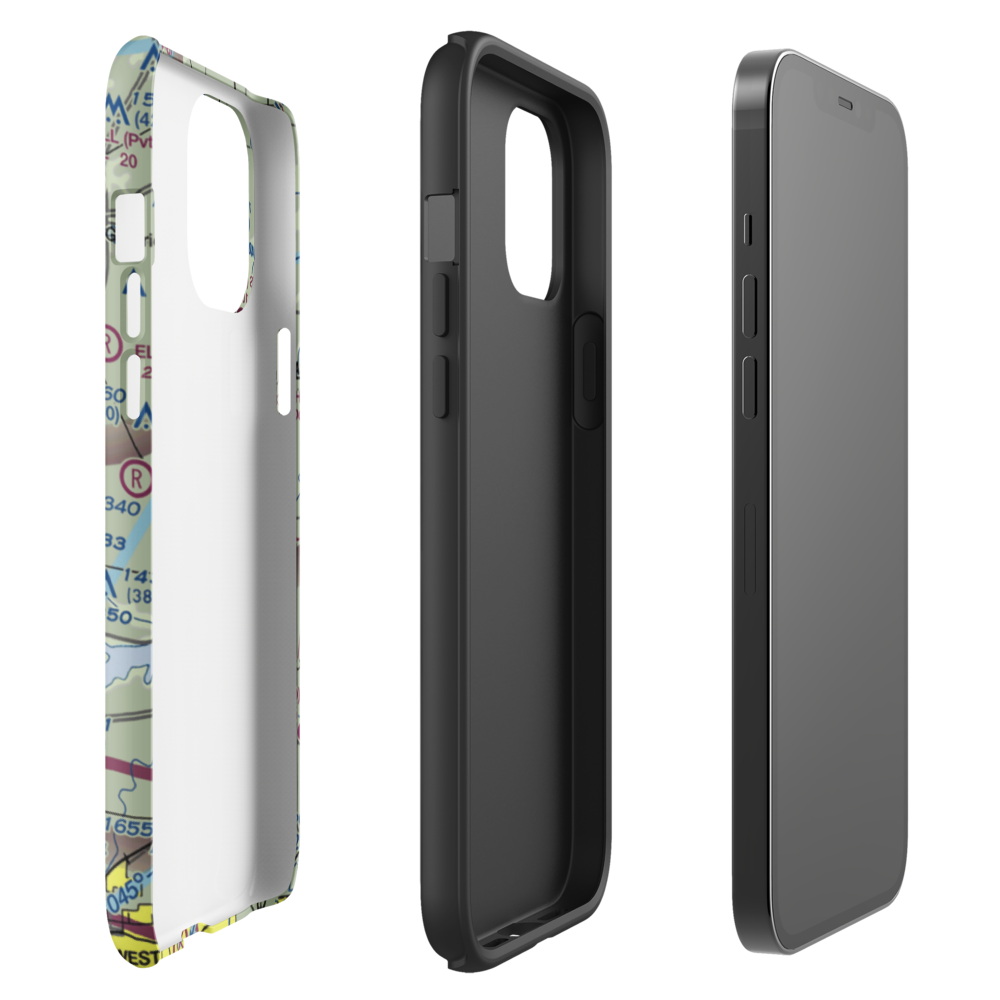 5B Ranch Airport (1OK8) VFR Sectional  Tough iPhone Case iPhone 12 Pro Max model shown