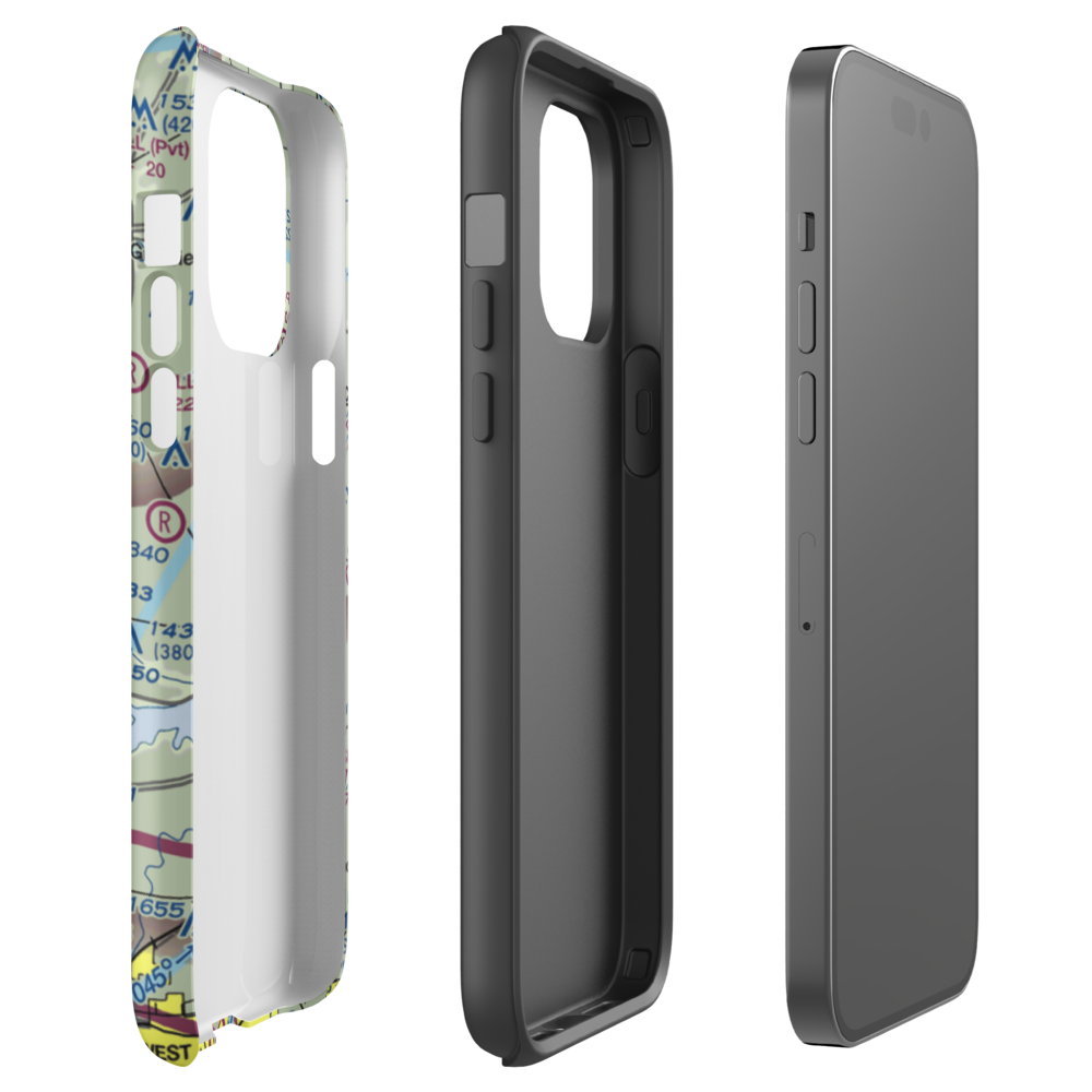 5B Ranch Airport (1OK8) VFR Sectional  Tough iPhone Case iPhone 14 Pro Max model shown