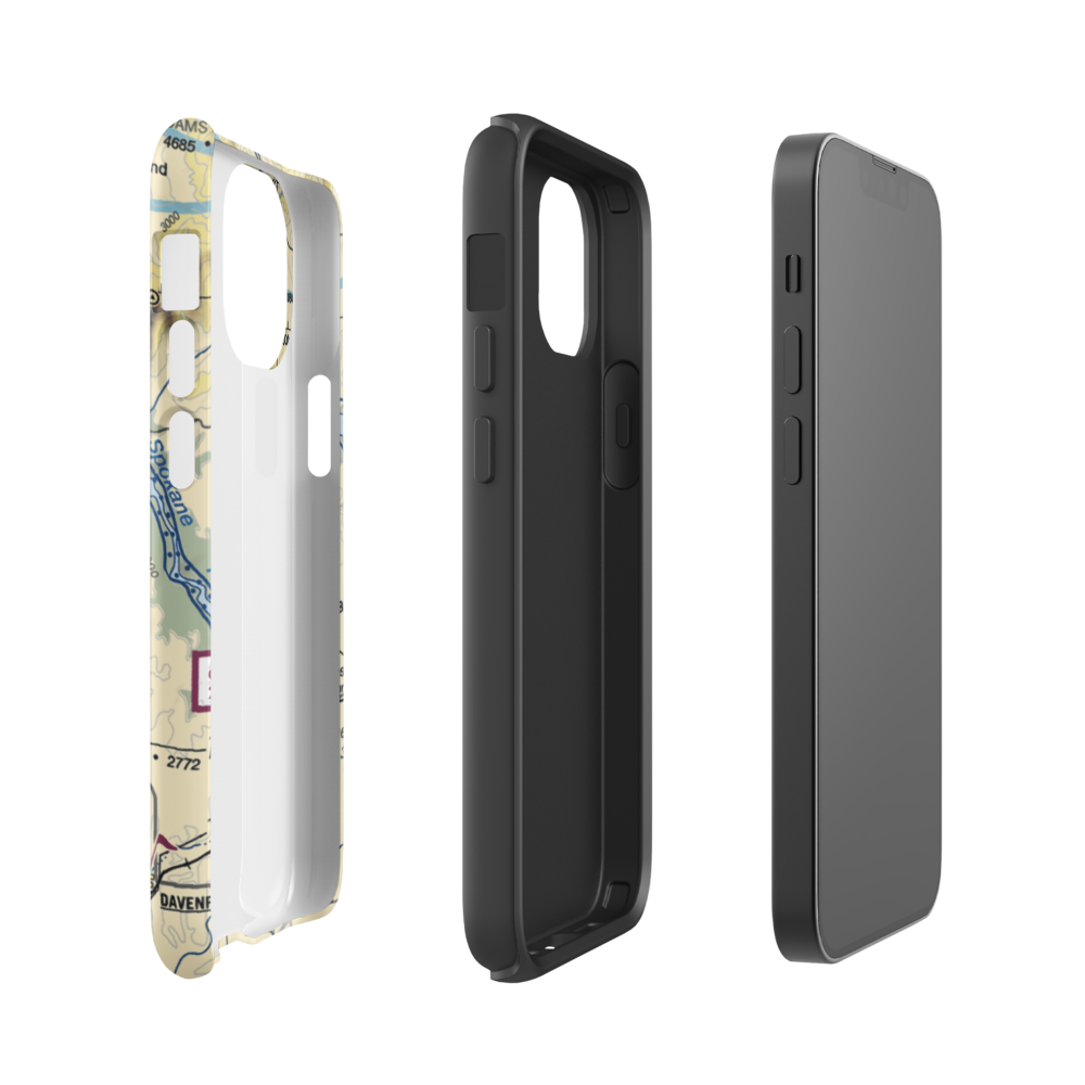 7 Bays Airport (73WA) VFR Sectional  Tough iPhone Case iPhone 13 mini model shown