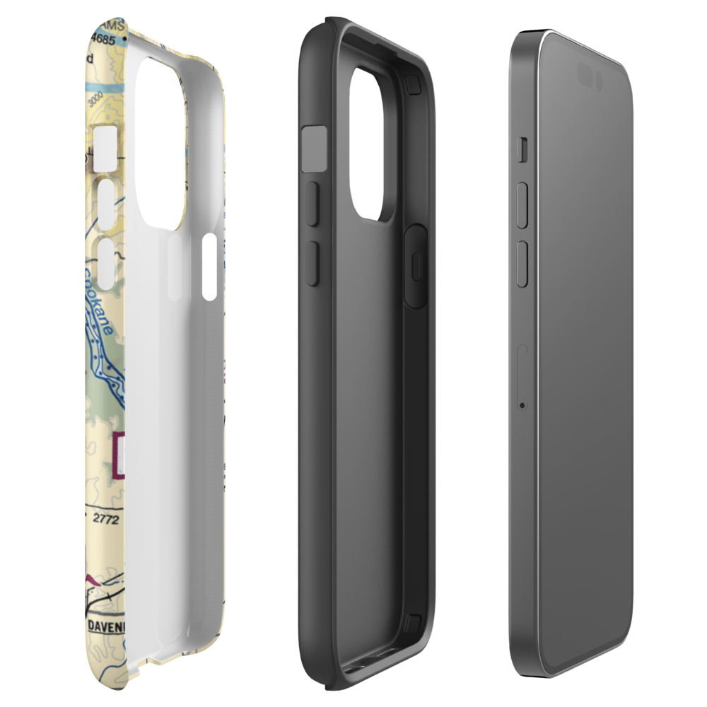 7 Bays Airport (73WA) VFR Sectional  Tough iPhone Case iPhone 14 Pro Max model shown