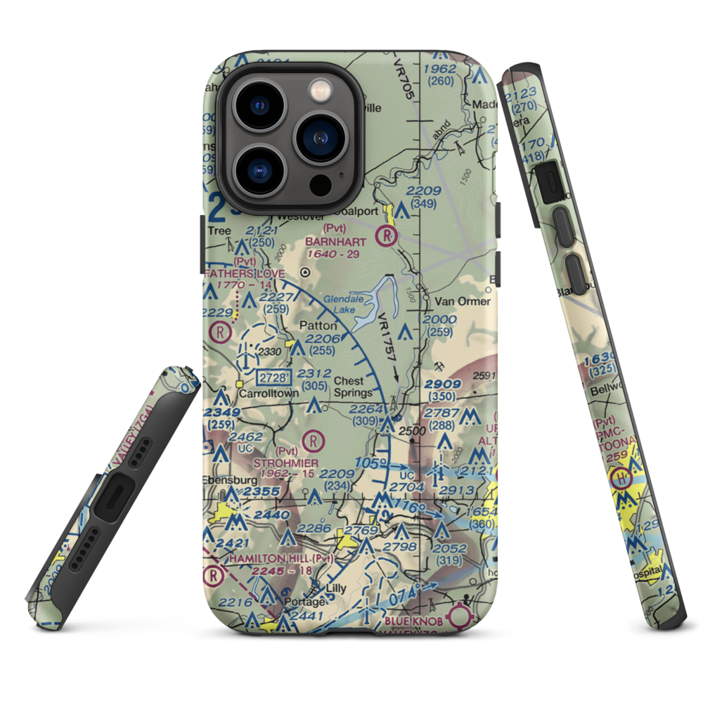 7-H Skeet Club Inc. Field (PS53) VFR Sectional  Tough iPhone Case iPhone 13 Pro Max model shown