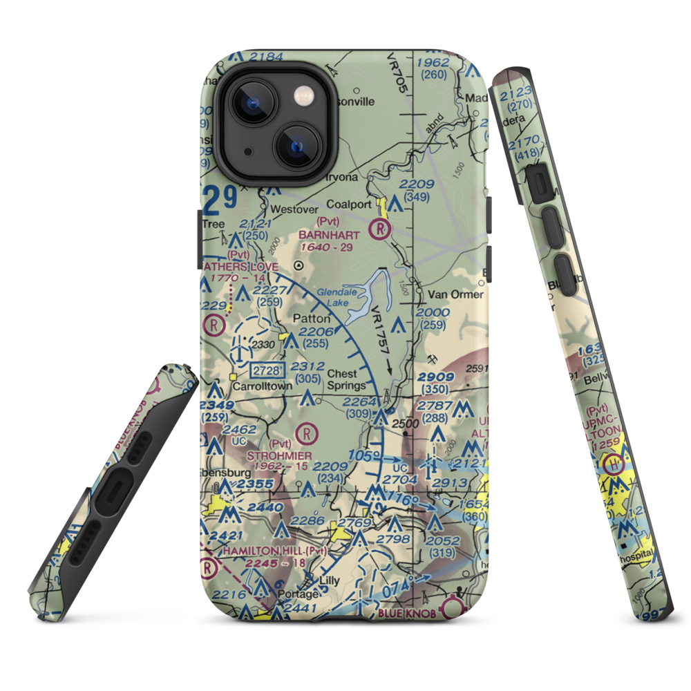 7-H Skeet Club Inc. Field (PS53) VFR Sectional  Tough iPhone Case iPhone 12 mini model shown