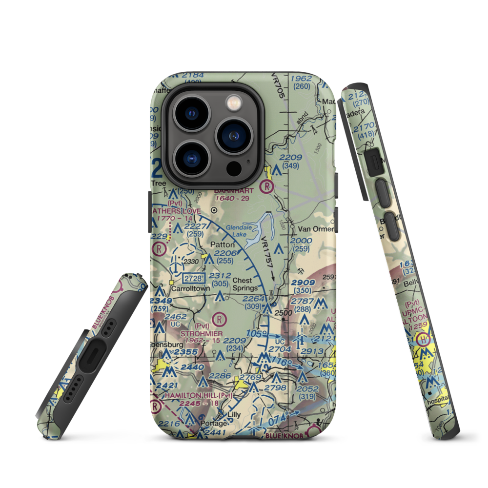 7-H Skeet Club Inc. Field (PS53) VFR Sectional  Tough iPhone Case iPhone 14 Pro model shown