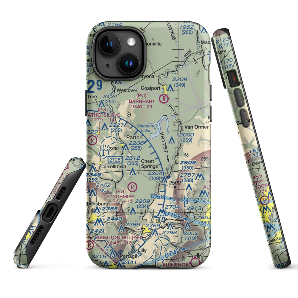 7-H Skeet Club Inc. Field (PS53) VFR Sectional  Tough iPhone Case iPhone 12 model shown