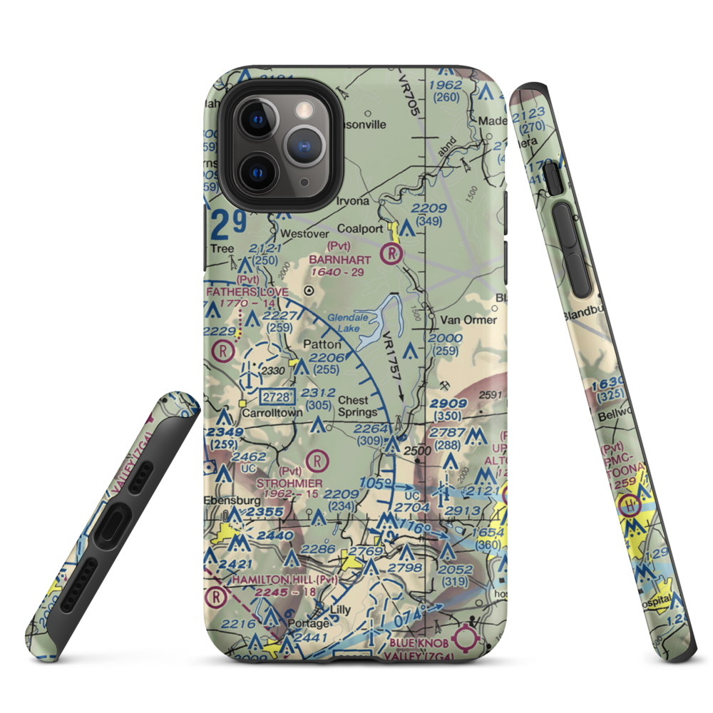 7-H Skeet Club Inc. Field (PS53) VFR Sectional  Tough iPhone Case iPhone 11 Pro Max model shown
