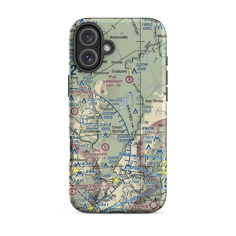 7-H Skeet Club Inc. Field (PS53) VFR Sectional  Tough iPhone Case iPhone 12 Pro model shown