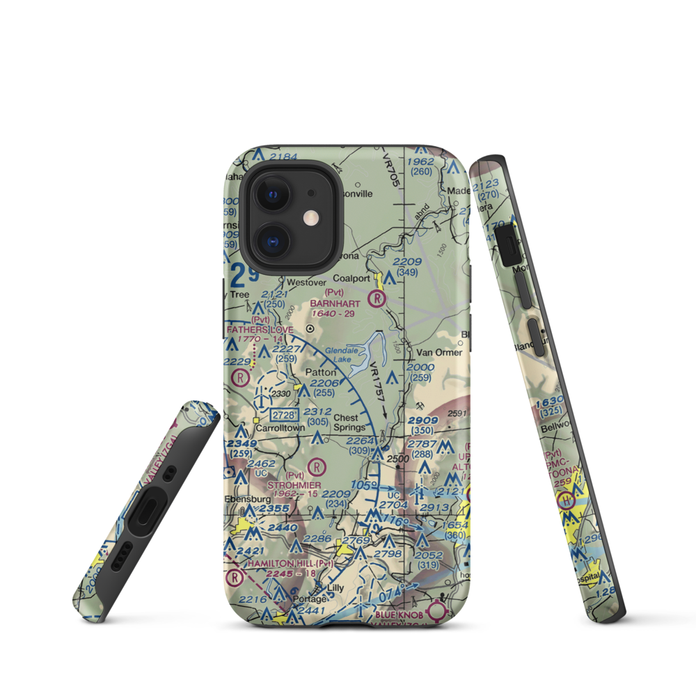 7-H Skeet Club Inc. Field (PS53) VFR Sectional  Tough iPhone Case iPhone 12 mini model shown