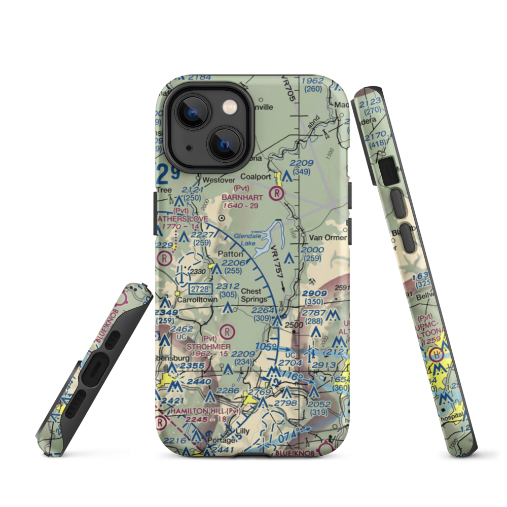 7-H Skeet Club Inc. Field (PS53) VFR Sectional  Tough iPhone Case iPhone 14 model shown