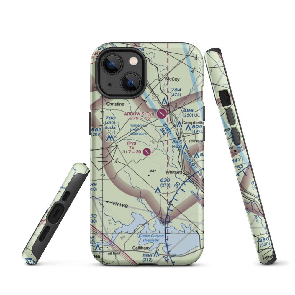 74 Ranch Airport (0XA5) VFR Sectional  Tough iPhone Case iPhone 13 model shown