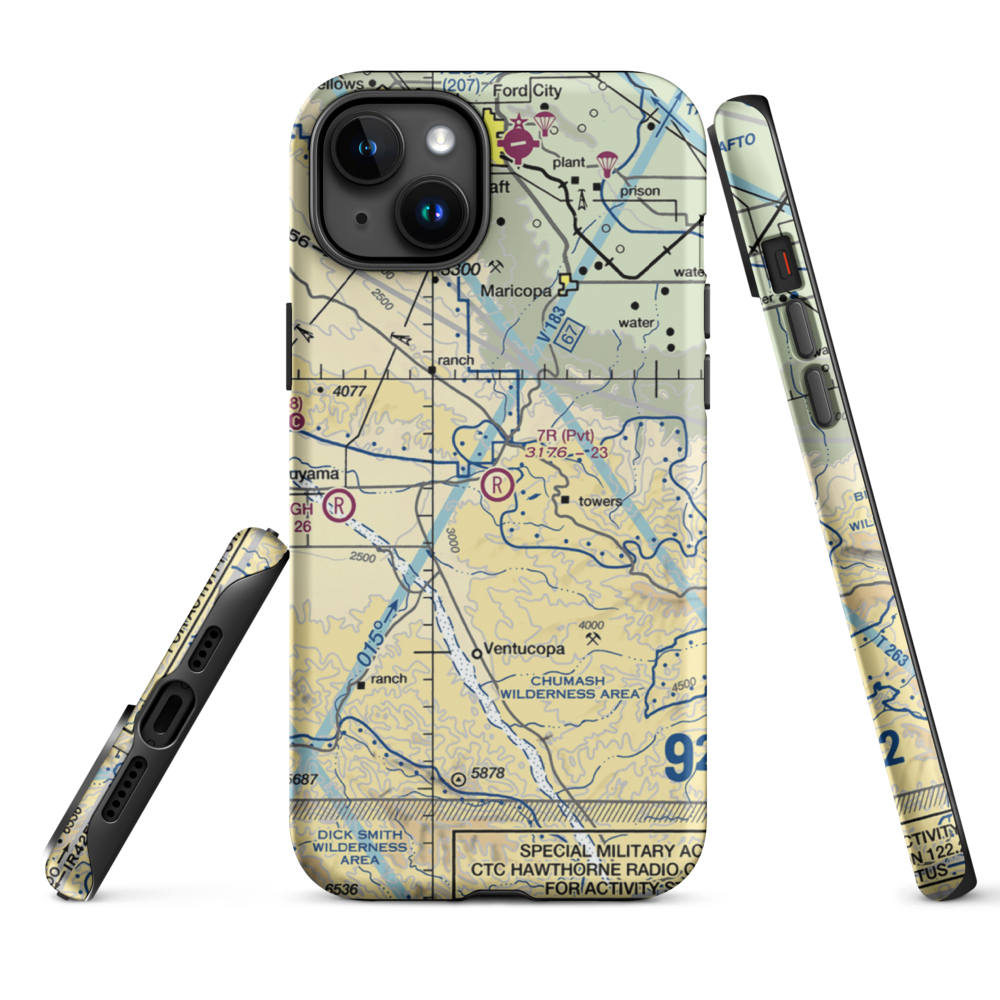 7R Ranch Airport (CL25) VFR Sectional  Tough iPhone Case iPhone 12 model shown
