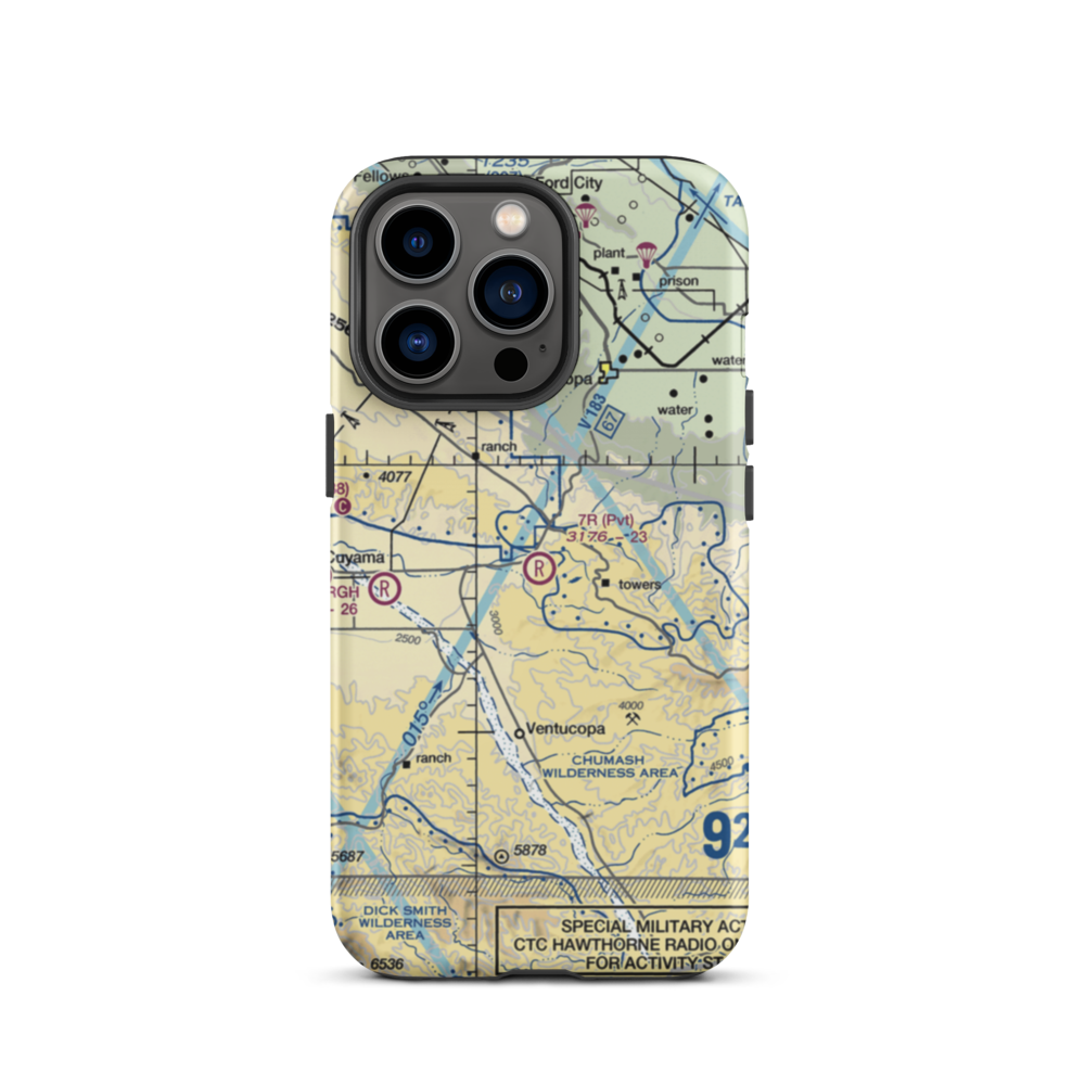 7R Ranch Airport (CL25) VFR Sectional  Tough iPhone Case iPhone 13 Pro model shown