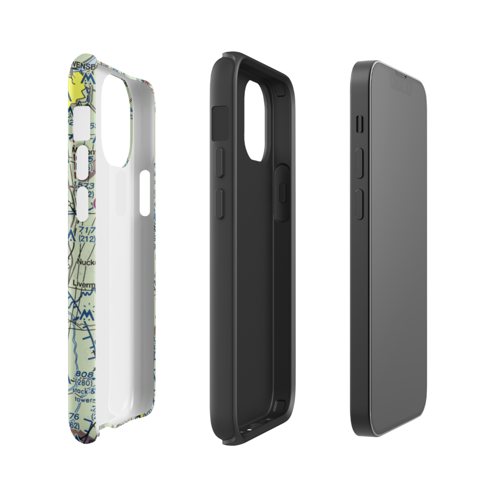 A & L Airport (96KY) VFR Sectional  Tough iPhone Case iPhone 13 mini model shown