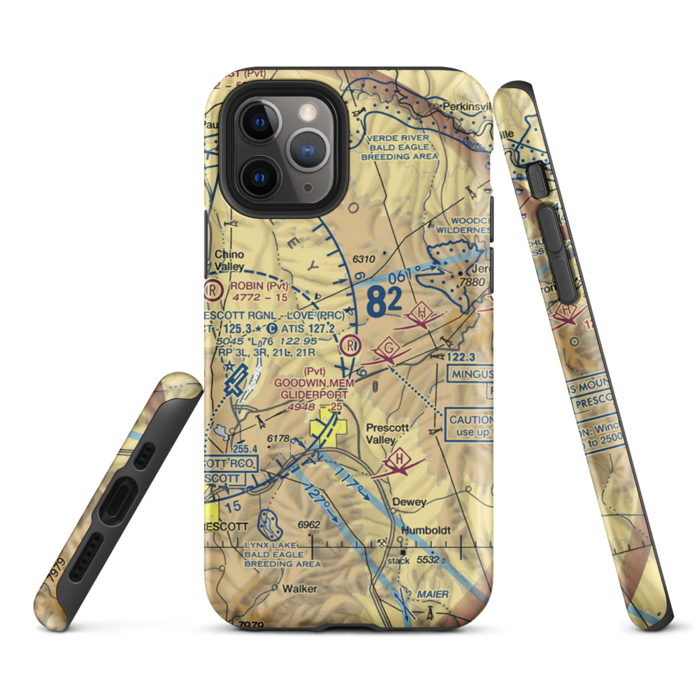 A C Goodwin Memorial Field Gliderport (AZ86) VFR Sectional  Tough iPhone Case iPhone 11 Pro model shown